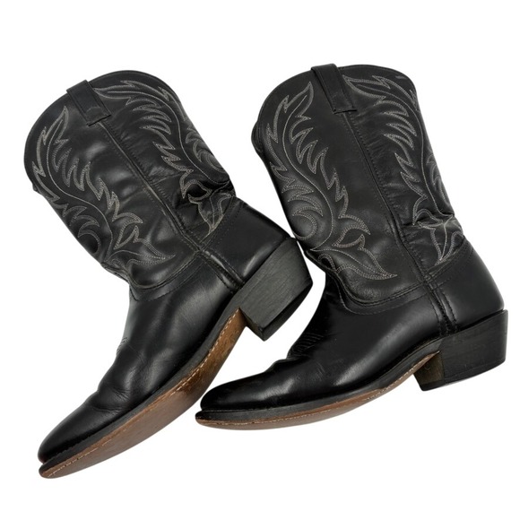 Laredo Kadi Women's Black Leather Western Cowboy Boots Style 5740 Sz 7M  Fox - Picture 2 of 16